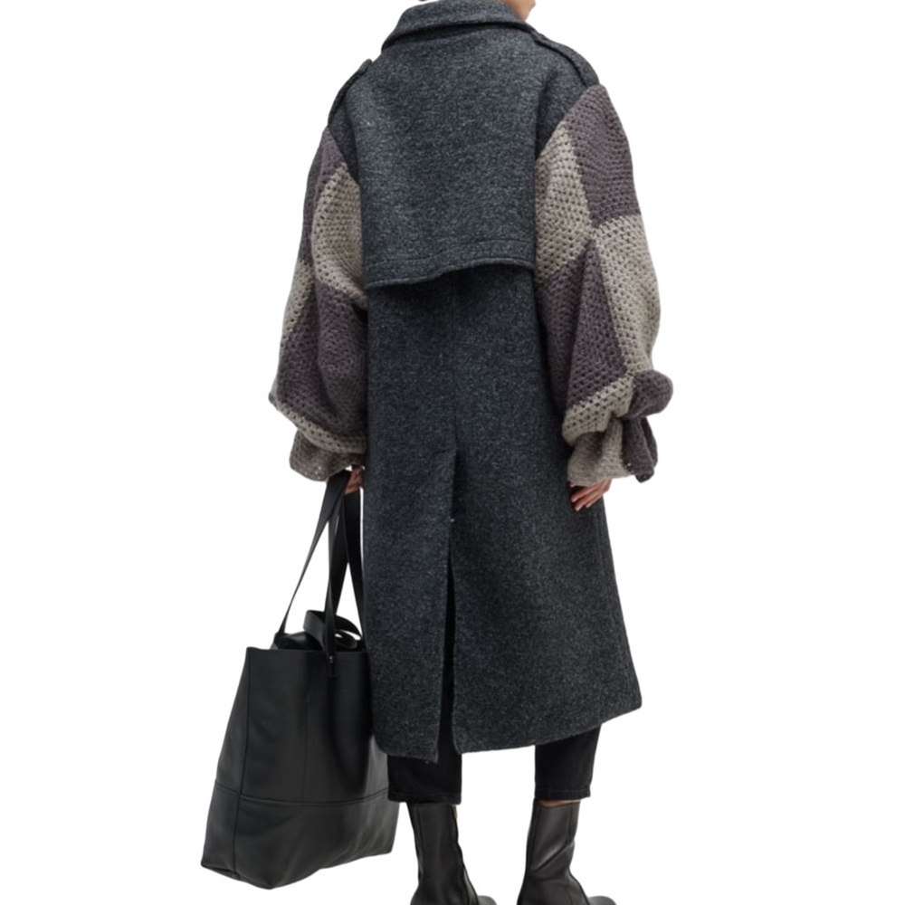 Tu Lize checkered crochet coat - Picture 5 of 8